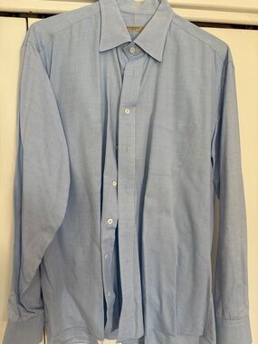 Burberry Light Blue Long Sleeve Dress Shirt
